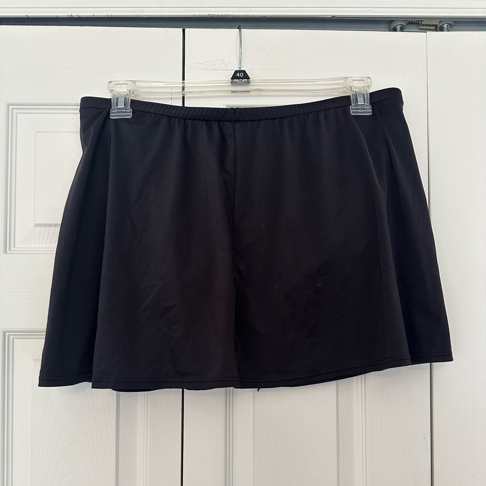 Black swim skirt